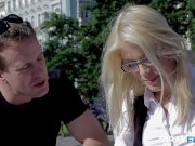 Dirty Flix - Sweet Cat - Cumshot on glasses makes nerdy gal happy 4/16