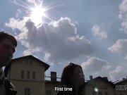 HUNT4K. Submissive cuckold watches slutty GF fucked hard by lover 3/16