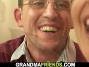 Big tits mommy takes two cocks from both sides 2/16