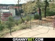 He brings busty old granny home to fuck 4/16