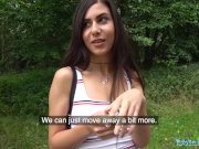 Public Agent Horny sexy tourist sucks and fucks in secluded forest 10/16