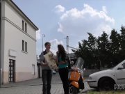 HUNT4K. Cash motivated hot tourist to try sex with handsome stranger 1/16