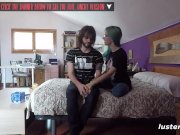 She Rides His Face, Jerks his Cock then Gets a Hard fucking 3/16