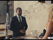 Curvy beauty blonde Christina Shine fucks monster BBC on first meeting 3/16