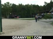 70 years old blonde granny is fucked by a stranger 1/16