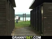 70 years old blonde granny is fucked by a stranger 6/16