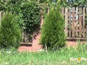 Dark haired hottie pees on grass near the airport 16/16