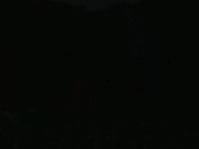 Dark haired hottie pees on grass near the airport 2/16