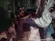 Brunette Woman Plays At Night 1/16