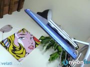 Secretary in pantyhose shoeplay under the table 1/16