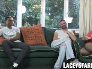 LACEYSTARR - Leather clad granny gets interracial spitroast 7/16