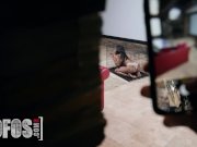 Ebony Girl Locked In A Cage gets let out to ride some white cock - MOFOS 2/16