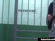 Latex Lesbian RubberDoll Face Fucks Nadia Nitro! 2/16