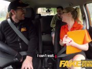 Fake Driving School Exam failure leads to hot sexy blonde car fuck 2/16
