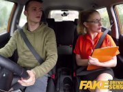 Fake Driving School Exam failure leads to hot sexy blonde car fuck 4/16
