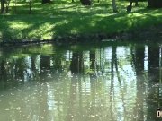 Petite teen blonde takes old man cock in her wet pussy then gives blowjob 2/16