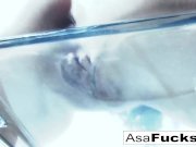 Amazing Asa Akira plays with her pussy 9/16