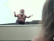 70 year old grandpa fucks 18 year old girl moans with pleasure and swallows 5/16