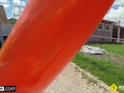 Roadside - Stacy gives her mechanic a blowjob in public 10/16