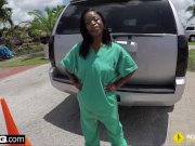 Roadside - Stacy gives her mechanic a blowjob in public 6/16