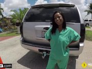 Roadside - Stacy gives her mechanic a blowjob in public 7/16