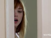 Small tit blonde Cayla Lions loves outdoor sex 1/16