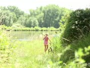 Small tit blonde Cayla Lions loves outdoor sex 2/16