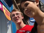 HUNT4K. Nerdy cuckold watches girlfriend fucked by muscular stranger 4/16