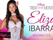 Cute teen Eliza Ibarra has some fun with herself on her 18th bday - Twistys 1/16