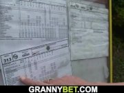 He picks up and doggy-fucks old blonde granny 2/16