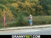 He picks up and doggy-fucks old blonde granny 3/16