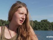 Alba Rubbing Her Sweet Pussy Down by the Lake 15/16