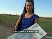 Public Agent Tight sexy Czech shaved pussy fucked outdoors 6/16