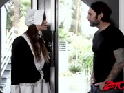 Amish Alison Rey makes stepbro cock cum after blowjob 1/16