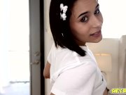 Petite Latina Mae White POV blowjob and swallow 5/16