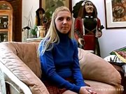 My hot little blonde girlfriend jerks me off in the car 1/16