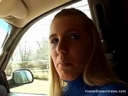 My hot little blonde girlfriend jerks me off in the car 5/16