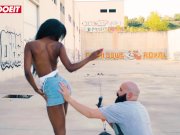 LETSDOEIT - Black COLOMBIAN TEEN Rides Dick In PUBLIC 10/16