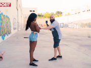 LETSDOEIT - Black COLOMBIAN TEEN Rides Dick In PUBLIC 11/16