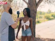 LETSDOEIT - Black COLOMBIAN TEEN Rides Dick In PUBLIC 6/16