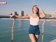 LETSDOEIT - Hardcore Fuck for a Russian Babe on a Public Beach 1/16