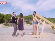 LETSDOEIT - French Babe Fucks A Voyeur On The Beach 6/16
