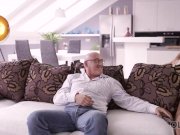 OLD4K. Daddy drills throat, pussy, and ass of gorgeous brunette 2/16