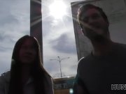 HUNT4K. Couple is in need of cash for motel so why girl gets naked 4/16