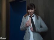 Jeny Smith looses her clothes and sneaks naked in the underground corridor 1/16