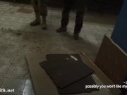 Jeny Smith looses her clothes and sneaks naked in the underground corridor 16/16