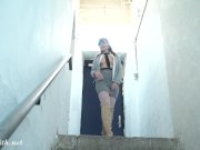 Jeny Smith looses her clothes and sneaks naked in the underground corridor 2/16