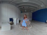 StasyQVR - 180 VR Porn Video - Red Hair, Blue Dress with LunyQ 3/16