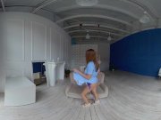 StasyQVR - 180 VR Porn Video - Red Hair, Blue Dress with LunyQ 5/16
