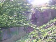 Desperate girls must pee in public park but get caught on camera 8/16